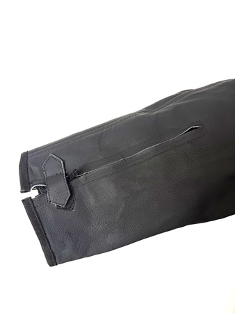 REBELHORN SPODNIE SKÓRZANE MĘSKIE SIDE BLACK S