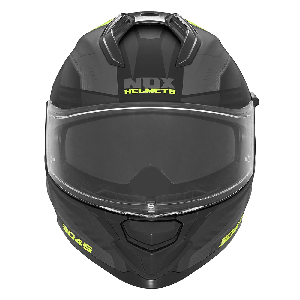 Kask integralny motocyklowy NOX N304 CARVER Czarno-żółty fluo