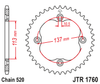 Zębatka Tylna JT JTR1760.37
