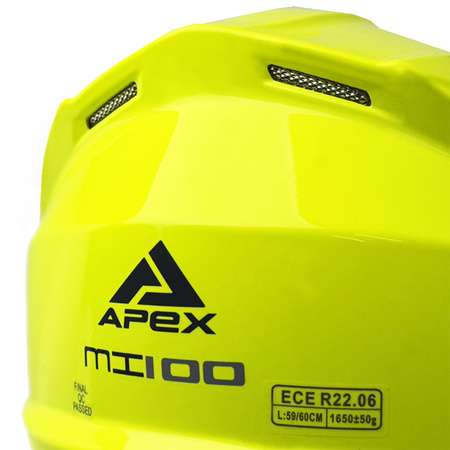 Kask Szczękowy Apex MI100 SOLID FLUO