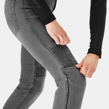 Damskie Jeansy Motocyklowe SHIMA ZENITH GREY szary dżinsowe