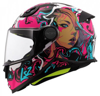 Kask Motocyklowy Dziecięcy LS2 FF812 KID CYBORG PURPLE CYAN