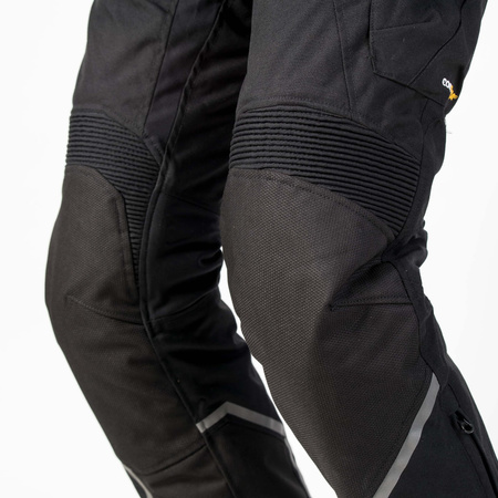 Spodnie Motocyklowe Rebelhorn Hardy II Black (krótka nogawka)