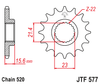 Zębatka Przednia JT JTF577.14