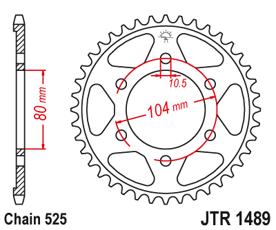 JT ZĘBATKA TYLNA JTR1489.44