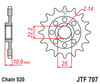 Zębatka Przednia JT JTF707.17