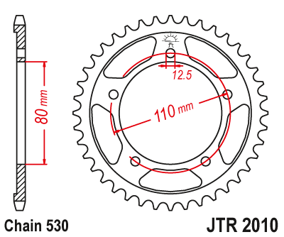 Zębatka Tylna JT JTR2010.43