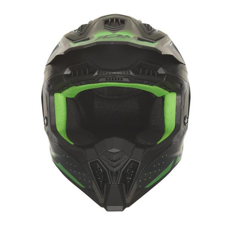 Kask Off-roadowy Motocyklowy NOX N634 GRADIANT BLACK GREEN FLUO