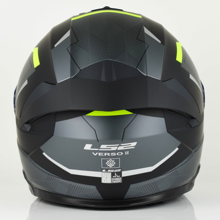 Kask Motocyklowy Otwarty LS2 OF618 VERSO II SOLID BLACK H-V YELLOW