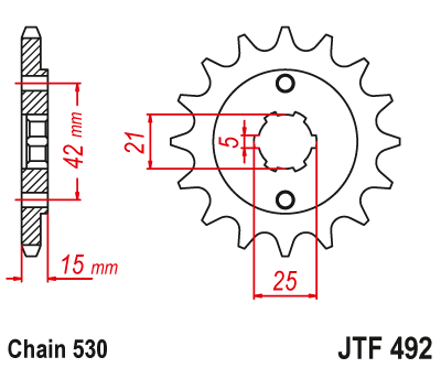 Zębatka Przednia JT JTF492.14