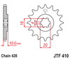 Zębatka Przednia JT JTF410.13