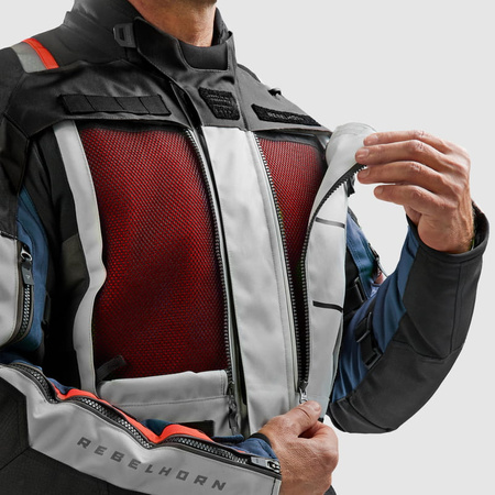 Kurtka Motocyklowa Rebelhorn Cubby V Blue/Grey/Red