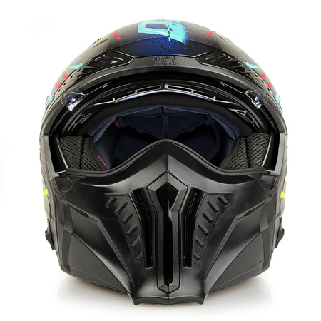 Kask Modułowy LS2 OF606 DRIFTER RAYZ czarny połysk