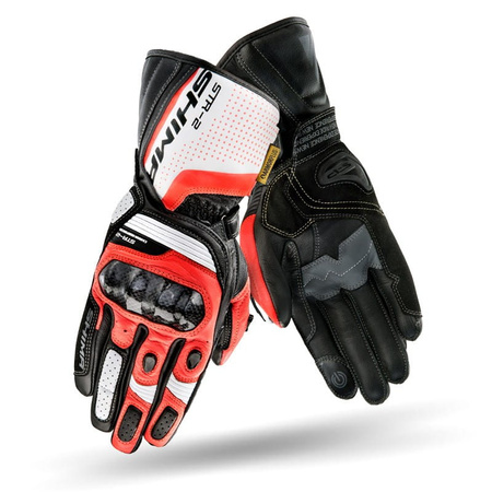 Rękawice Motocyklowe Męskie SHIMA STR-2 RED/FLUO