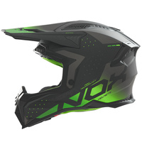 Kask Off-roadowy Motocyklowy NOX N634 GRADIANT BLACK GREEN FLUO