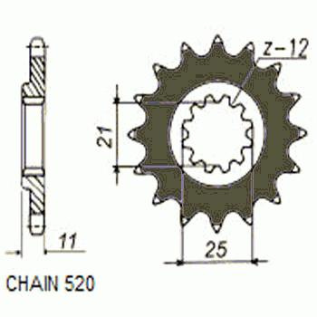 Zębatka Przednia Sunstar SUNF383-16