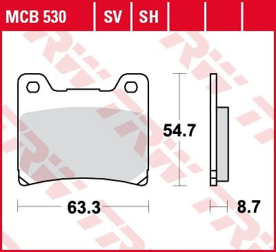 Klocki Hamulcowe TRW MCB530SH