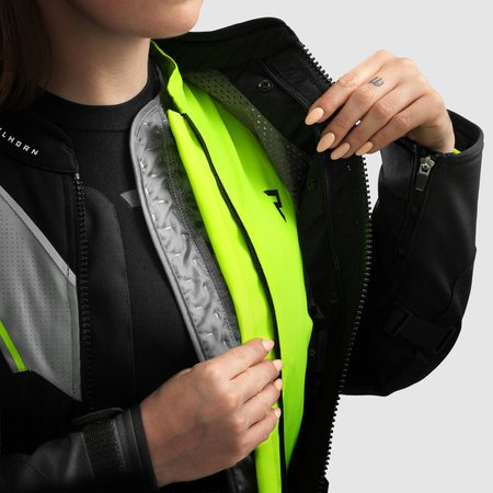 Kurtka tekstylna motocyklowa REBELHORN HIFLOW V LADY BLACK/GREY/FLUO