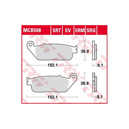Klocki Hamulcowe TRW MCB598SRM
