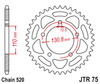 Zębatka Tylna JT JTR75.42