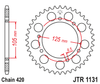 Zębatka Tylna JT JTR1131.48