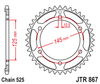 Zębatka Tylna JT JTR867.42