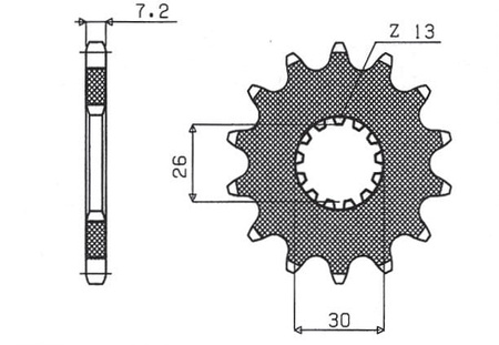 Zębatka Przednia Sunstar SUNF425-17