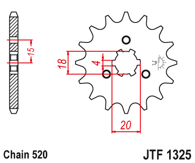 Zębatka Przednia JT JTF1325.12