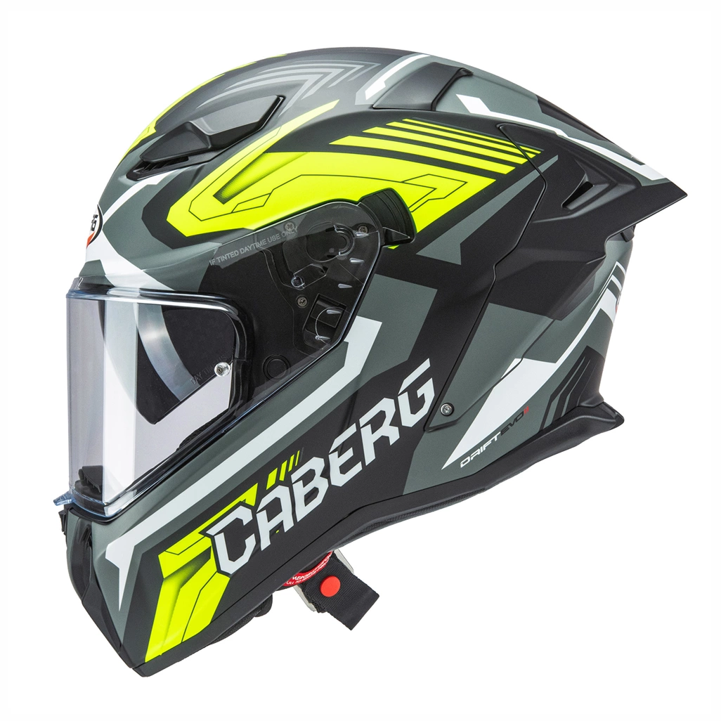 Kask integralny motocyklowy CABERG DRIFT EVO II JARAMA Czarno-szaro-żółty