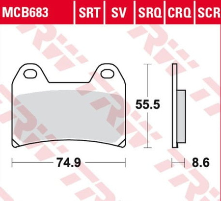 Klocki Hamulcowe TRW MCB683TRQ