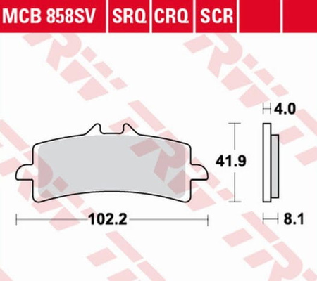 Klocki Hamulcowe TRW MCB858SV