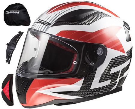 Kask integralny LS2 FF353 RAPID II GRID WHITE RED