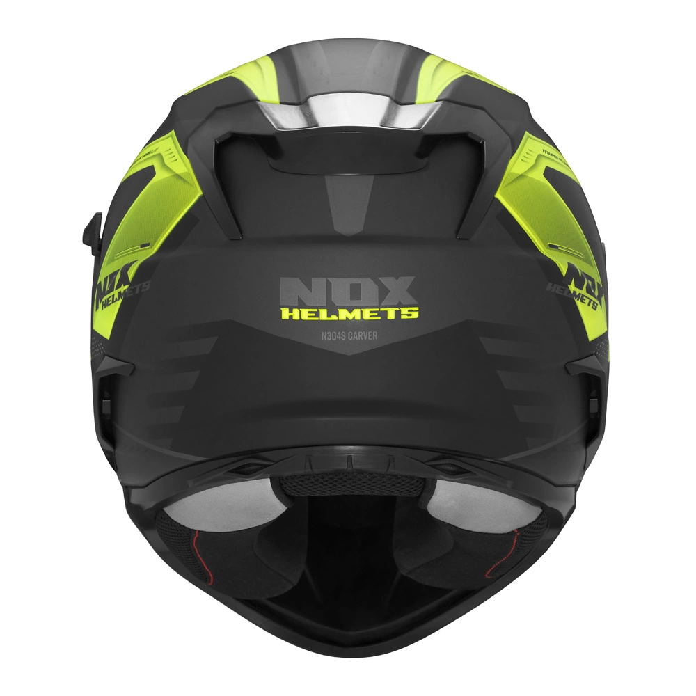 Kask integralny motocyklowy NOX N304 CARVER Czarno-żółty fluo