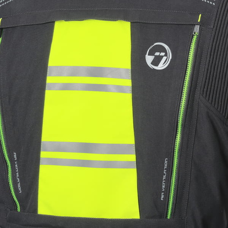 Kurtka Motocyklowa Męska BUSE TRAVEL PRO Black/Yellow