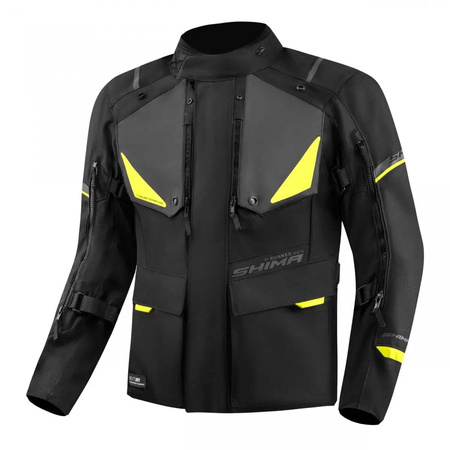 Kurtka Motocyklowa Męska SHIMA RUNNER BLACK FLUO