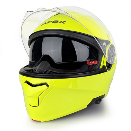 Kask Szczękowy Apex MI100 SOLID FLUO