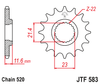 Zębatka Przednia JT JTF583.13