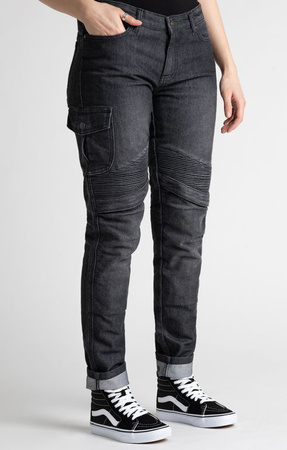 BROGER OHIO JEANSY MOTOCYKLOWE LADY BLACK M