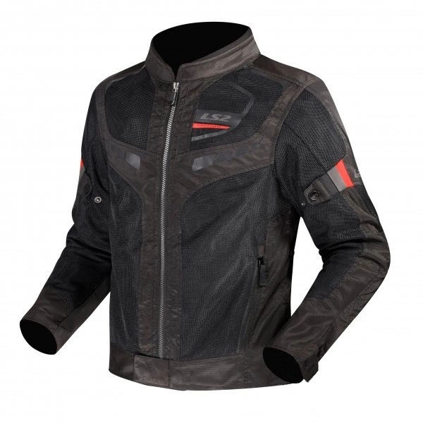 Kurtka tekstylna LS2 GARDA AIR Czarno-czerwona