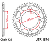 Zębatka Tylna JT JTR1874.56