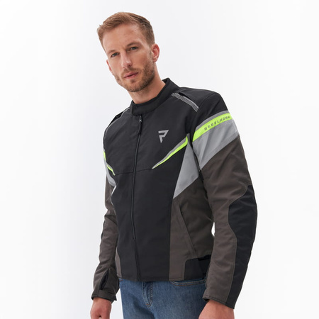 Kurtka Tekstylna Motocyklowa REBELHORN SPARK czarny szary fluo