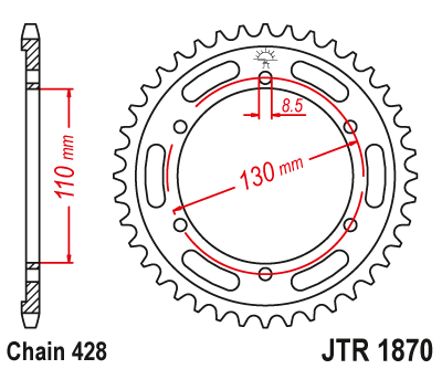 Zębatka Tylna JT JTR1870.46