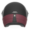 Kask Otwarty Motocyklowy NOX NP105 HERITAGE LEATHER BLACK RED MATT
