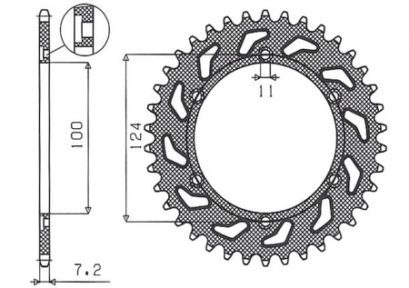 Zębatka Tylna Sunstar SUNR1-4436-42