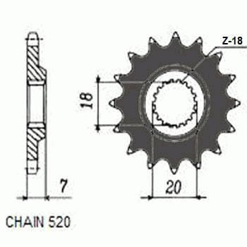 Zębatka Przednia Sunstar SUNF322-12