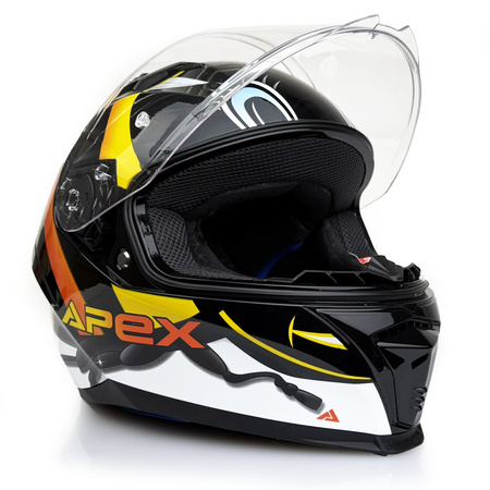 Kask Młodzieżowy Apex FI100 JNR BEE BLACK połysk
