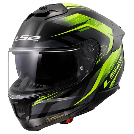 Kask Integralny LS2 FF808 Stream II Furry Black H-V Yellow