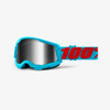 GOGLE 100 PROCENT CROSS/ENDURO STRATA 2 SUMIMIT NIEBIESKI CZERWONY SZYBA SREBRNE LUSTRO