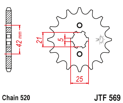 Zębatka Przednia JT JTF569.13