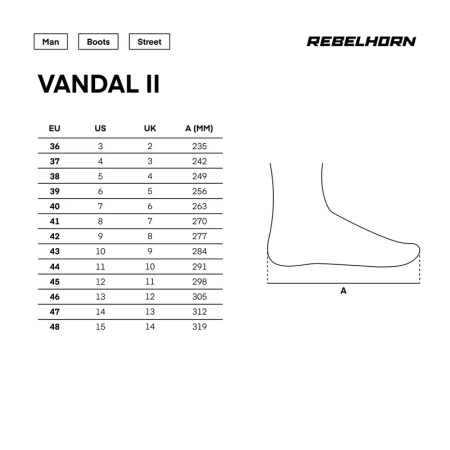 Buty miejskie motocyklowe REBELHORN VANDAL II BLACK